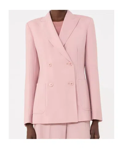 Weekend Max Mara Long-sleeved Suit Jacket In Pink