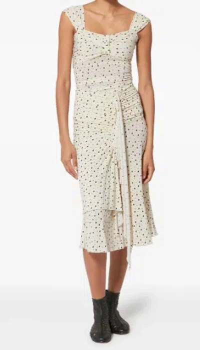 Isabel Marant Ruched Polka-dot Top In White