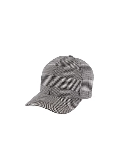 Balmain Checked Cap In Gray