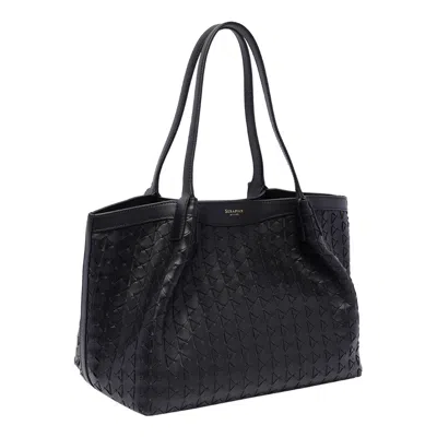 Serapian Small Secret Mosaico Shoulder Bag In Black