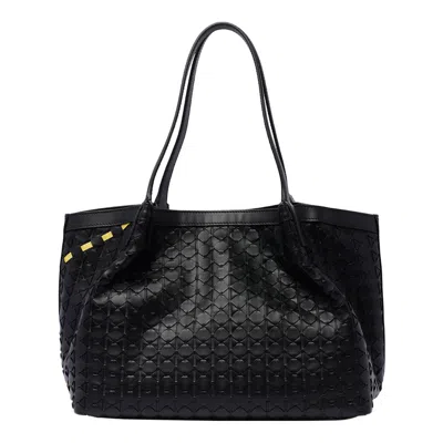 Serapian Small Secret Mosaico Shoulder Bag In Black