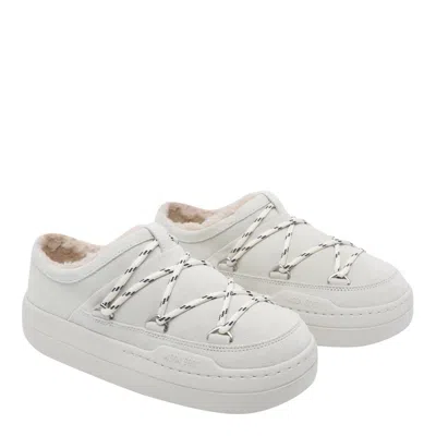 Moon Boot Park Slippers In White