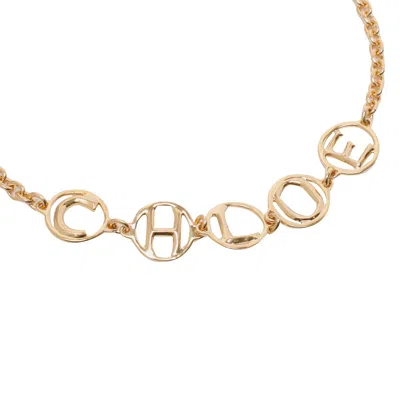 Chloé Vintage Gold Chain Link Choker Necklace In Gold