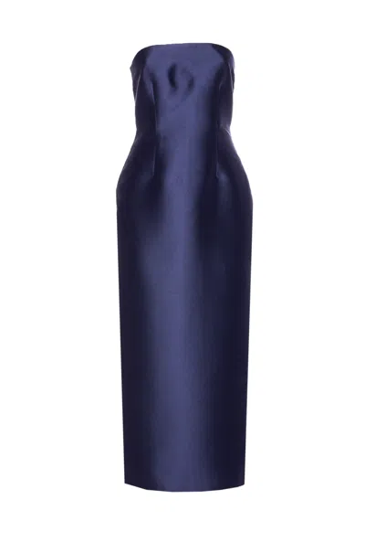 Solace London Renee Midaxi Dress In Blue