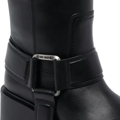 Vic Matie Saddle Boots In Black