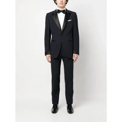Tom Ford Stretch Wool Tuxedo In Black