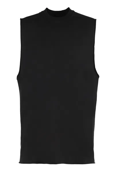 Rick Owens Tank Top In Cotton In Black