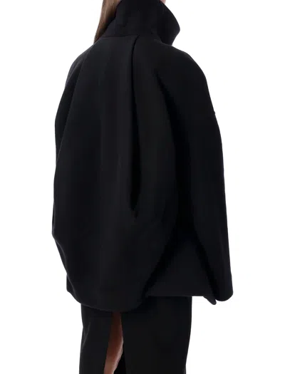 Rick Owens Black Wool Draculimo Structured Jacket In Black