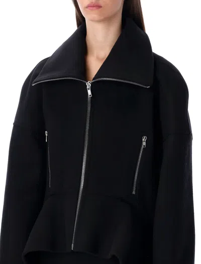 Rick Owens Black Wool Draculimo Structured Jacket In Black