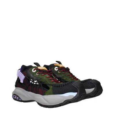 Versace Multicolor Leather Athletic Sneakers In Multi
