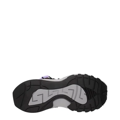 Versace Multicolor Leather Athletic Sneakers In Multi