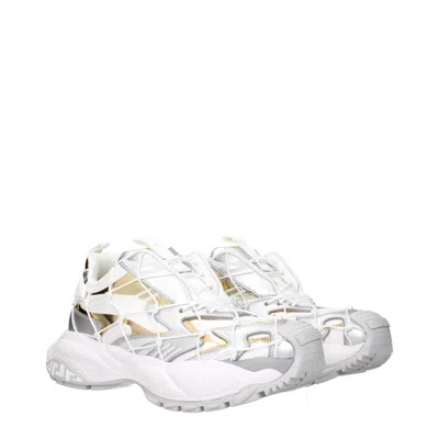 Versace Sneakers Mesh Upper Eva Cushioned Soles In White
