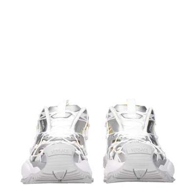 Versace Sneakers Mesh Upper Eva Cushioned Soles In White