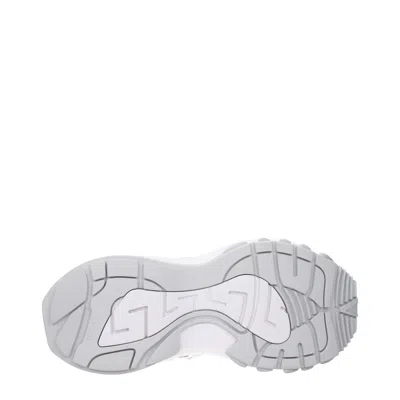 Versace Sneakers Mesh Upper Eva Cushioned Soles In White