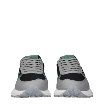 Philippe Model Sneakers Antibes Man Fabric Black/green In Multi