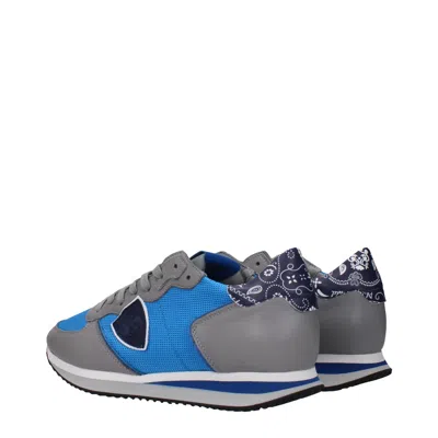 Philippe Model Sneakers Trpx Men's Fabric Blue/grey In Multi