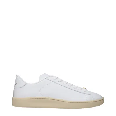 Valentino Garavani Premium Leather High-top Sneaker For Men In White