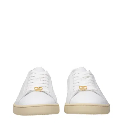 Valentino Garavani Premium Leather High-top Sneaker For Men In White