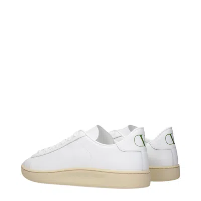 Valentino Garavani Premium Leather High-top Sneaker For Men In White