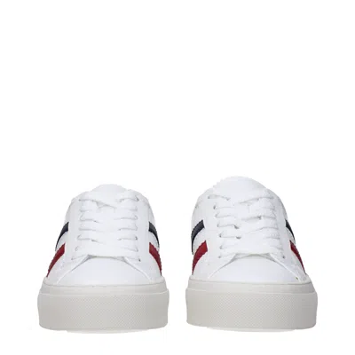 Moncler Low Top Sneakers Block Design Contrast Heel In White