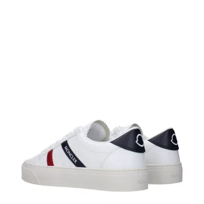 Moncler Low Top Sneakers Block Design Contrast Heel In White