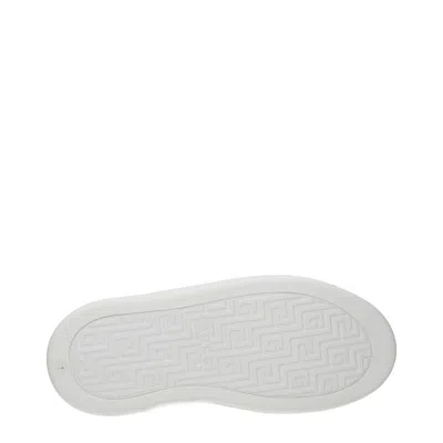 Gucci Ace Leather Sneakers With Lateral Web Band In White