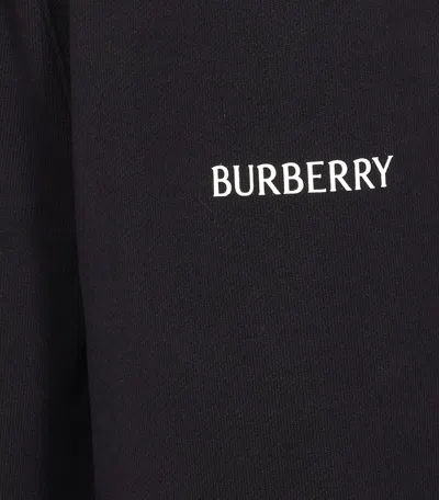 Burberry Logo Printed Drawstring Track Trousers In Black