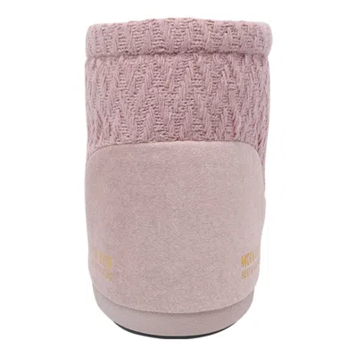 Moon Boot X Guest In Residence Slip-on Knit Ankle Boots In Pink