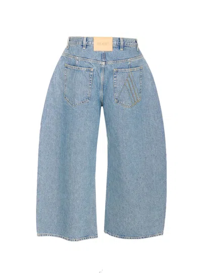 Attico Blue Cotton Jeans Denim In Blue