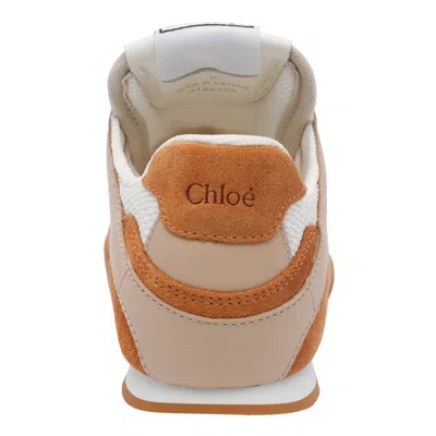 Chloé Chloe Chloe Kick Brown And White Sneakers In Mesh And Leather Women In Brown