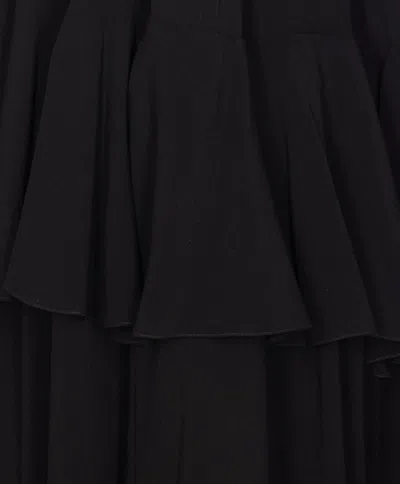 Chloé Open-back Embellished Tiered Silk-georgette Maxi Dress In Black