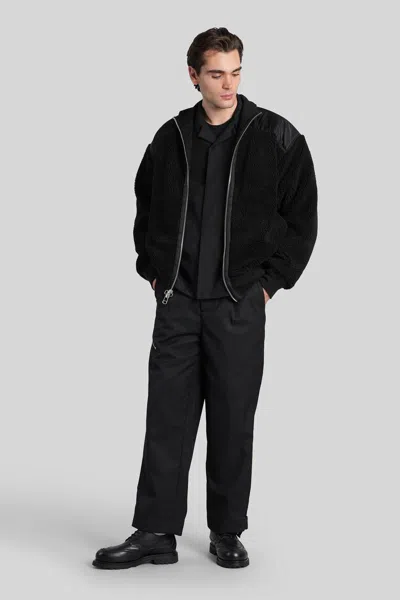 Oamc Zip Panelled Peacemaker Coat In Black