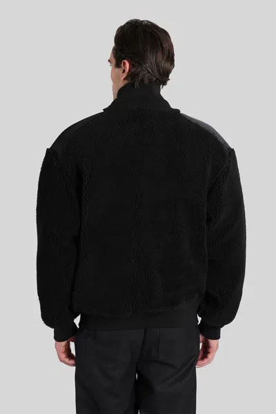 Oamc Zip Panelled Peacemaker Coat In Black