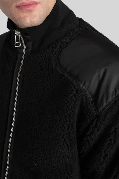 Oamc Zip Panelled Peacemaker Coat In Black