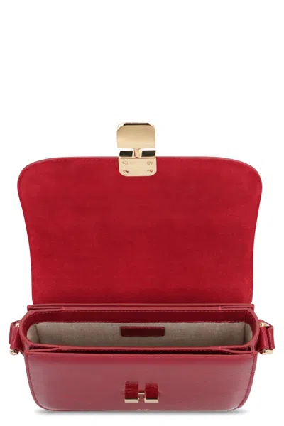 Apc A.p.c. Grace Small Bag In Crinkled Leather In Red