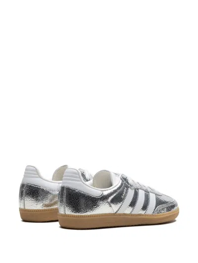 Adidas Originals Metallic Silver Samba Sneakers In Multi