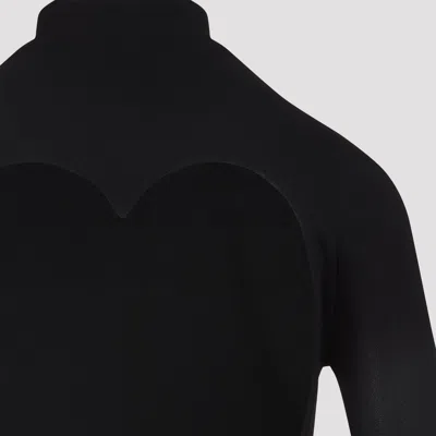 Alaïa Alaia Abito In Jersey Fluido Con Cuore In Black