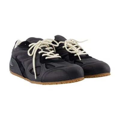 Axel Arigato Slow Runner Black Sneaker With Insert Design And Grooved Sole In Leather And Suede Man In Black