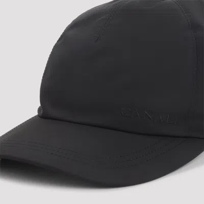 Canali Logo-embroidered Baseball Cap In Black