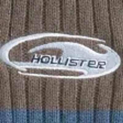 Hollister Retro Knit Crew Neck Sweater In Brown
