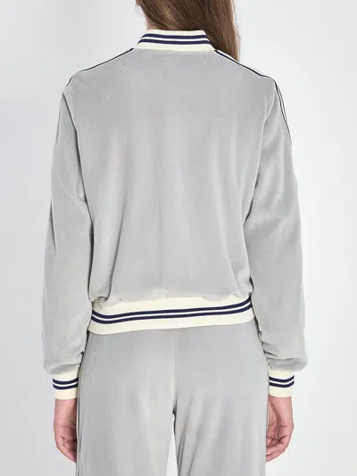 Celine Grey Teddy Tracksuit Triomphe Cotton Jacket In Gray