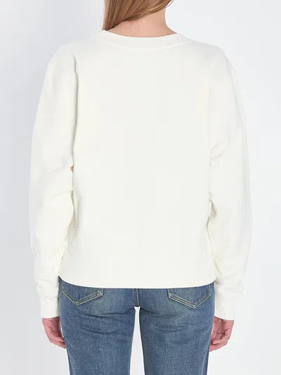 Celine University Style Crew Neck Sweatshirt In Neutral