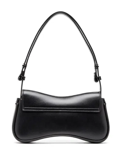 Diesel Curved Silhouette Clutch With Adjustable Strap In Black