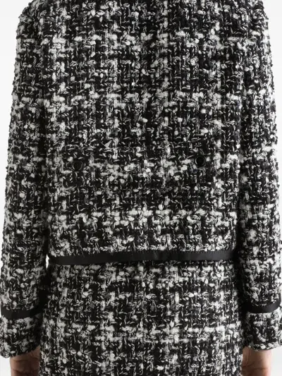 Dolce & Gabbana Wool Blend Tweed Jacket In Black