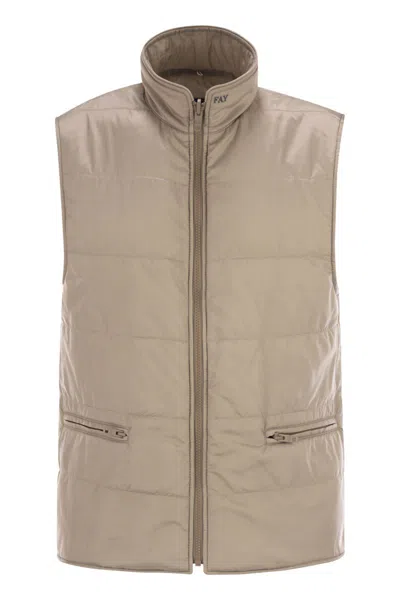 Fay Double Coat In Wool And Cashmere Cloth In Neutral