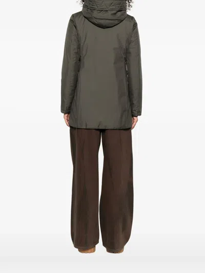 Fay Double-breasted Toggle Coat With Detachable Front Panel In Brown