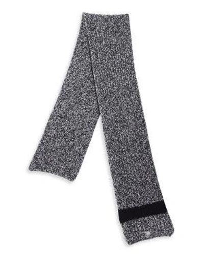Shop Moncler Knit Virgin Wool Scarf In Na
