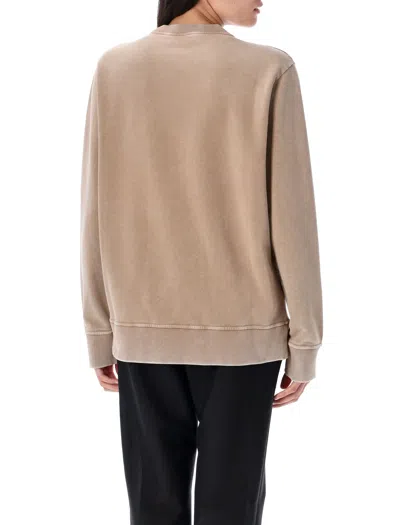 Fendi Cappuccino Cotton Oversize Sweatshirt In Nude