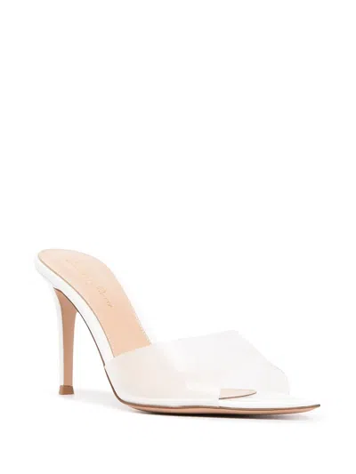 Gianvito Rossi 85mm Heel Pointed Toe Stiletto Sandals In White
