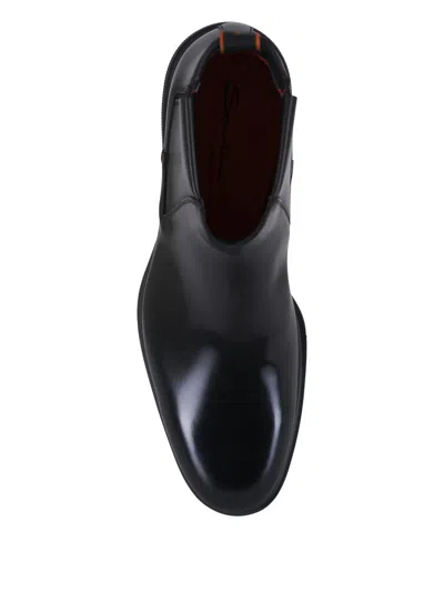 Santoni Easy Ankle Boots Made Of Leather In Multi
